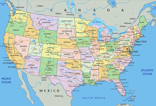 USA map